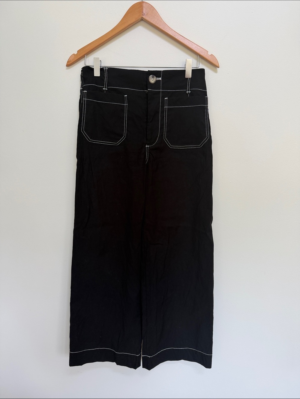 Anthro Maeve Collete Black cropped Pants